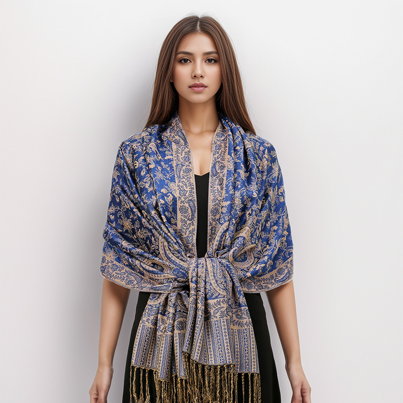 600g Weight Shawl Classification Travel, Daily Occasion Cotton, Acrylic Material Geometric Pattern All Seasons Season Women's Gender Elegant Style Women's Elegant Geometric Cotton Acrylic Shawl 3