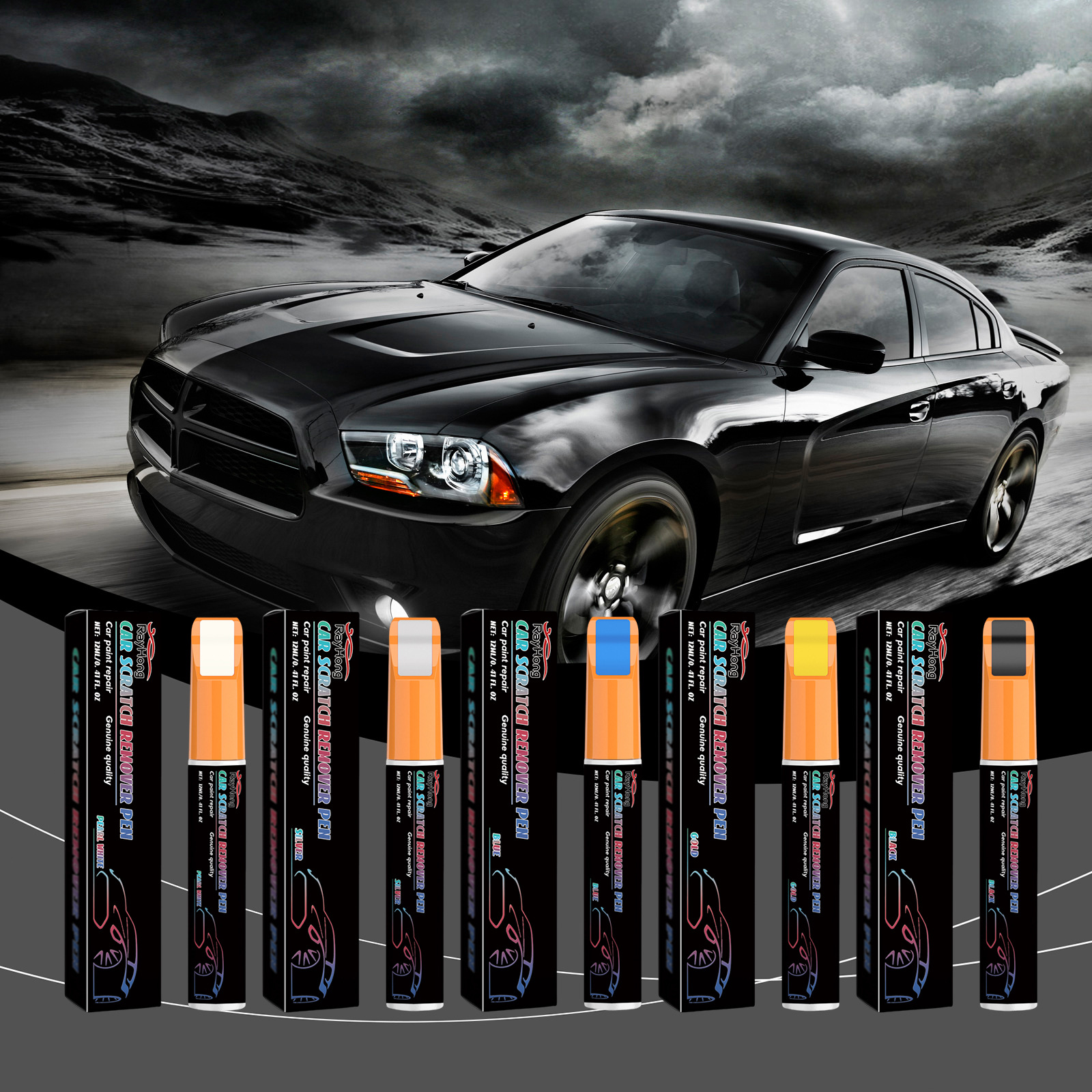 Rayhong car scratch repair pen, car paint care and maintenance, car color restoration pen