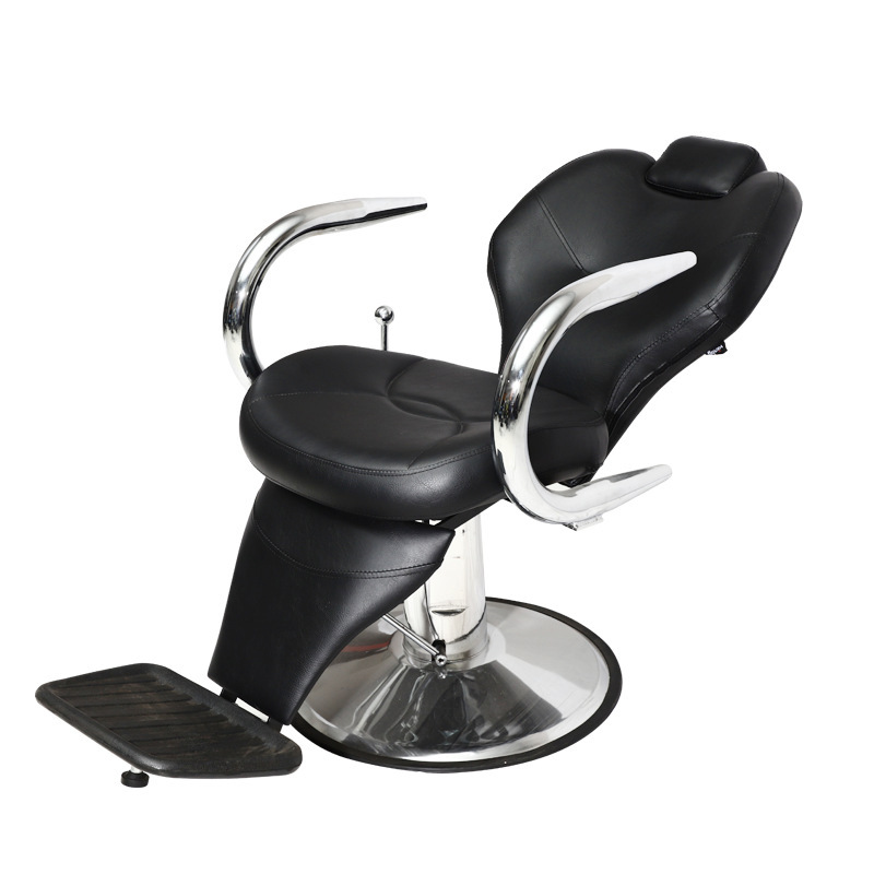 Silla de belleza de corte de pelo retro silla de corte de pelo de hombre con pedal giratorio silla de corte de pelo giratorio