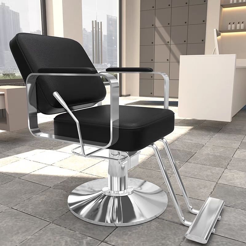 La peluquería se puede colocar especialmente en la silla de corte de pelo, la peluquería puede levantar y girar la silla de peluquería, la peluquería se puede teñir y raspar la silla.