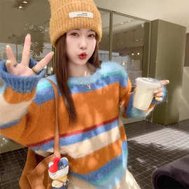 哥家商场同款女装2025秋季新款小个子内搭韩系多巴胺针织毛衣上衣