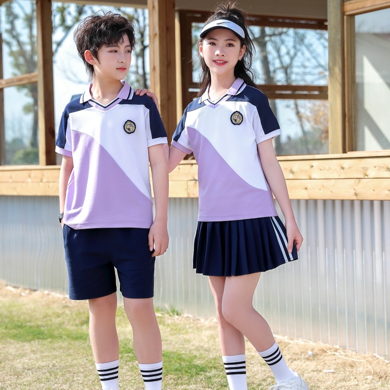 Guoguo's Kindergarten Uniforms, Elementary School Class Uniforms, Summer Children's School Uniforms, Graduation Photos, College Style Sports T-shirts