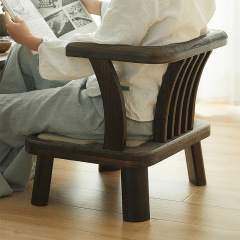 木の小さい椅子の家庭用背もたれ椅子の低い椅子の低い椅子の日本式のアームチェアのベランダの腰掛けはレジャーにお茶のベンチを飲みます。