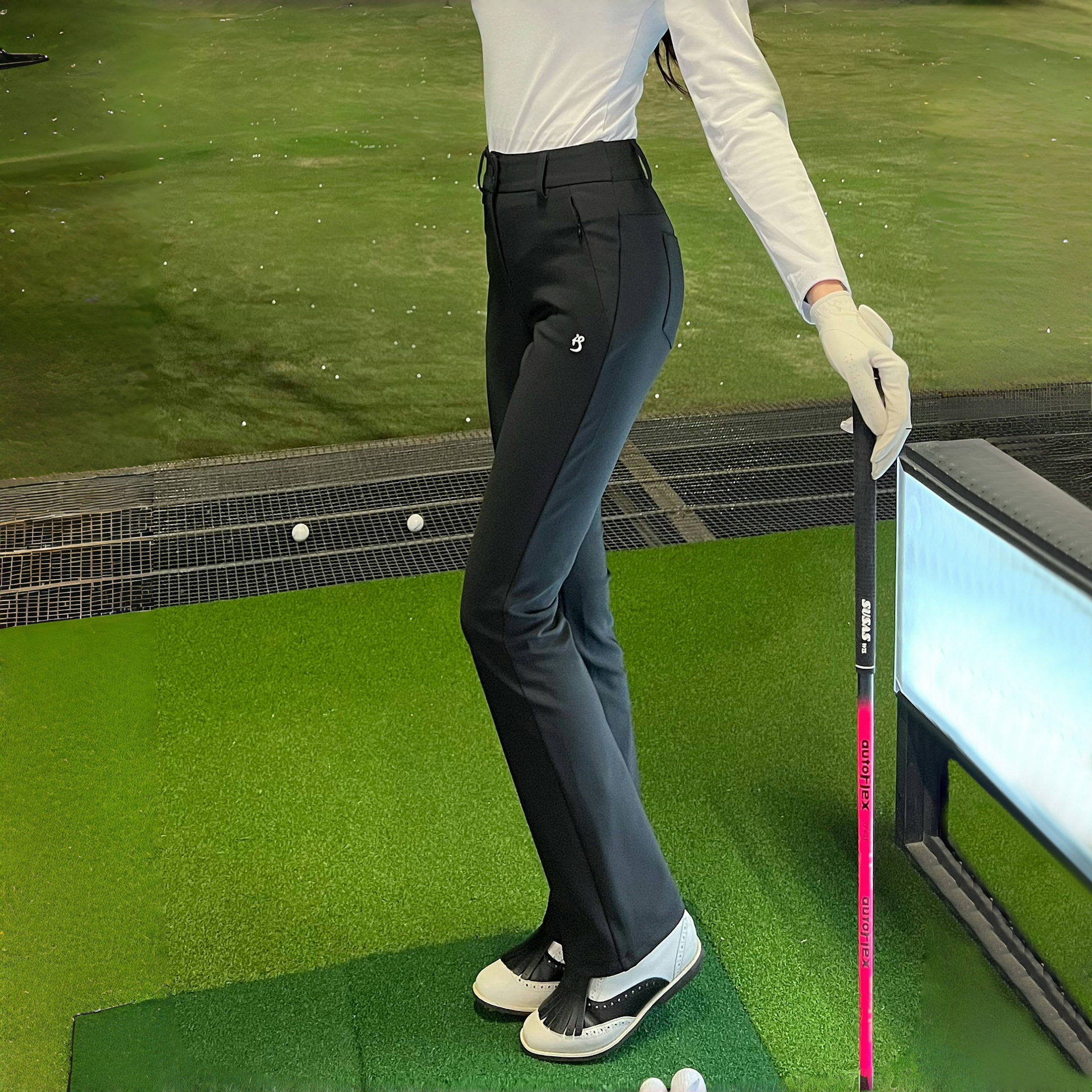 Tashi Women's High-Waisted Slimming Flared Golf Pants, Women's Sports Quick-Dry Extended Pants for Spring