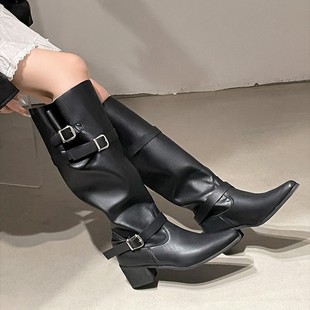 Ů������ɫ�߼��дָ�ѥ��Ů�LͲѥ2025�¿��＾�@�������Tʿѥ