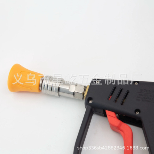 High Pressure Water Gun Horn Sleeve Nozzle Household Commercial Cleaning Machine SUS304 Stainless Steel Hard Rubber Sleeve 1/4 Quick Connect 