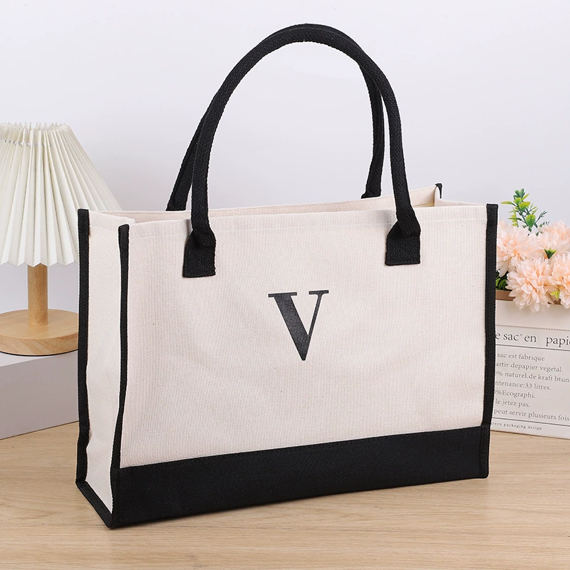 Большая модная льняная Tote-сумка — большая белая shopper-сумка