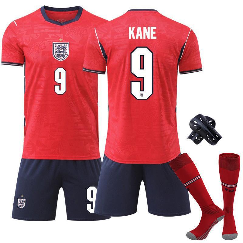 2026 World Cup England No. 9 Kane No. 10 Bellingham Children's Football Uniform Set with Printable Numbers