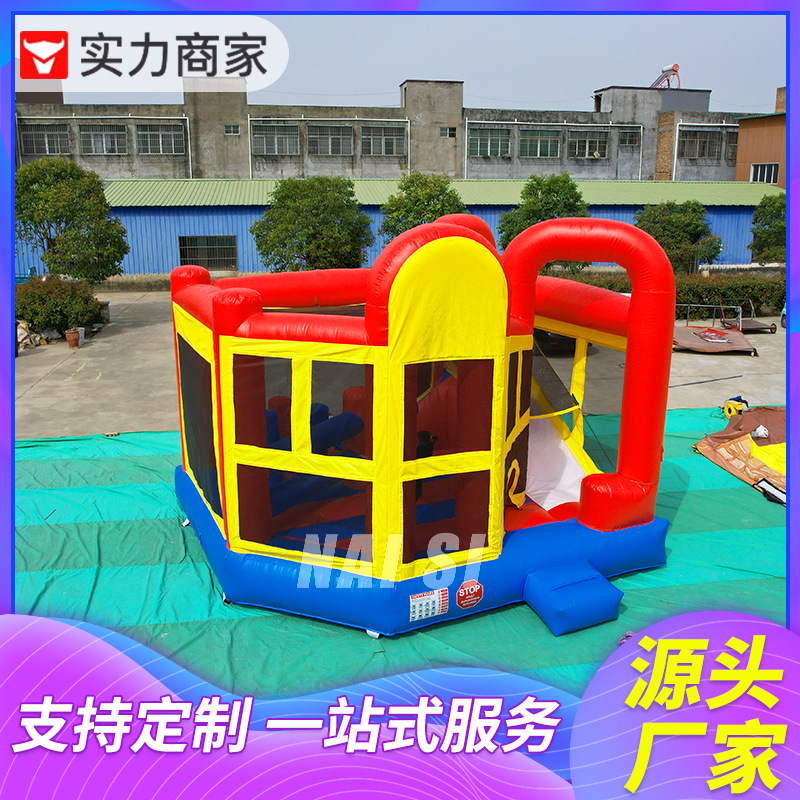 Fabricante de trampolín inflable comercial europeo y americano transfronterizo castillo travieso tobogán de agua juego de obstáculos inflable castillo inflable