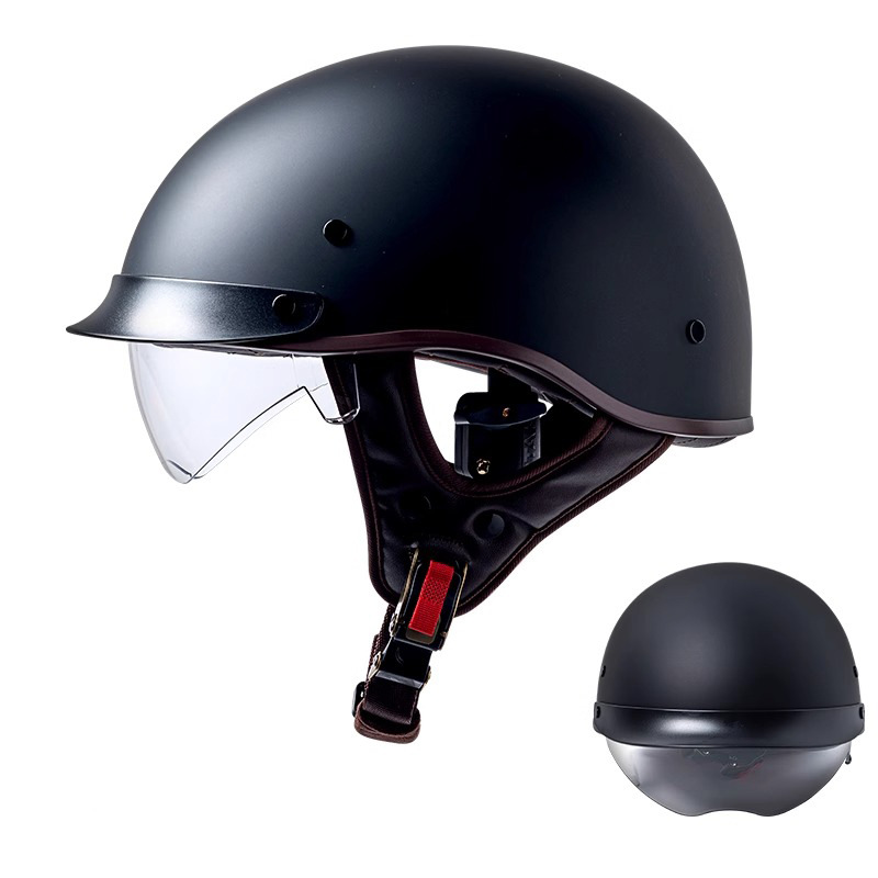 Casco de coche eléctrico transfronterizo del fabricante nuevo verano retro Harley motocicleta medio casco 3C certificado hombres y mujeres del mismo estilo