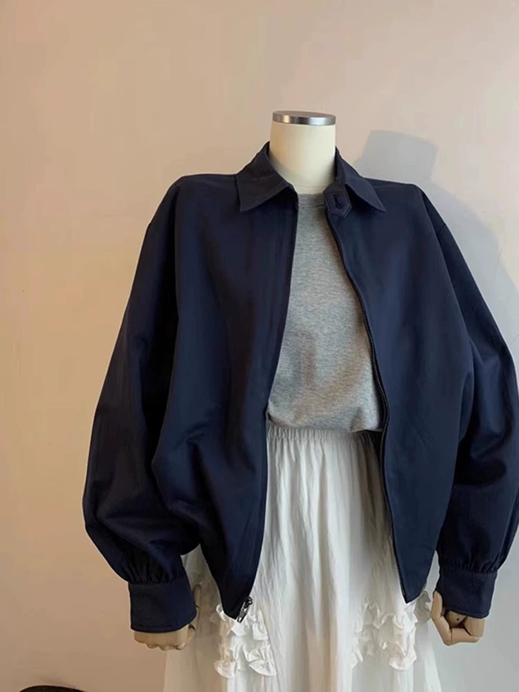 Малая синяя осенняя куртка для отдыха, для подростков, стиль Chanel