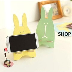 T Korean Creative Fashion Phone Stand Cute Hacked Rabbit Phone Holder Wooden Phone Stand Phone Sustainer