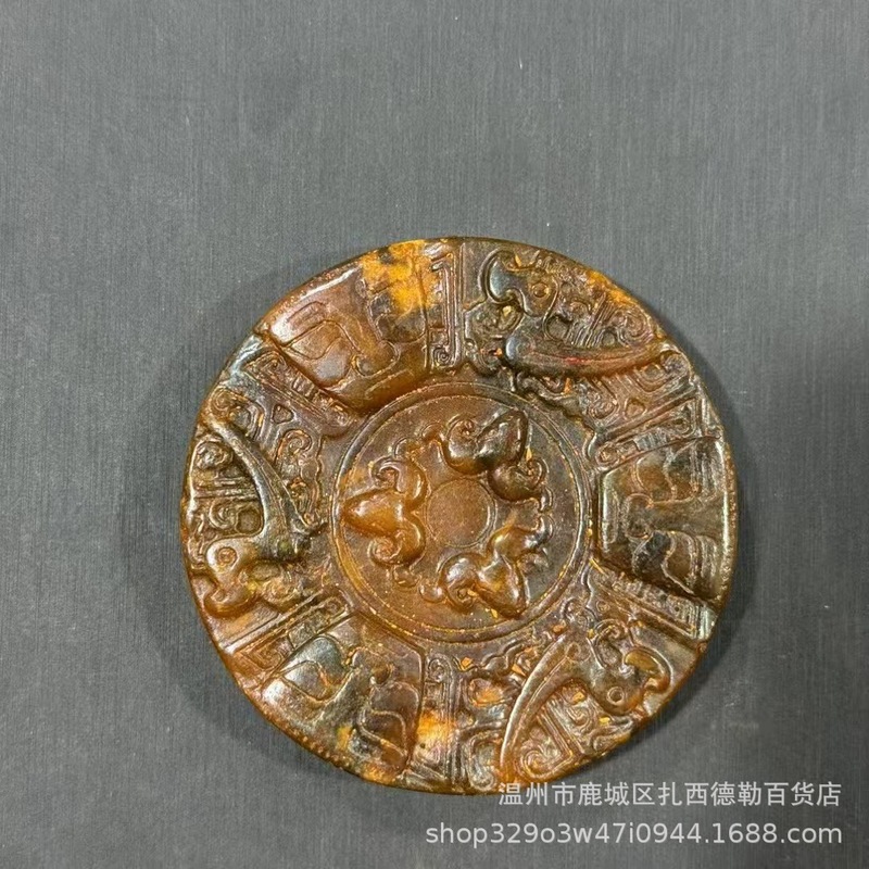 古遊び雑は古に似せて古い山の玉の彫刻の工芸品の小さい置物のメーカーの卸売りのペンダントのハンドルの露店をします。|undefined