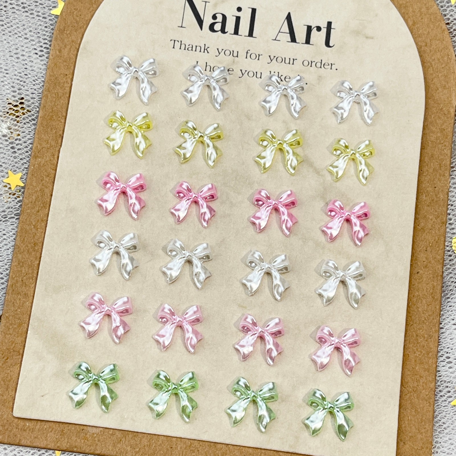 Pearlescent Bow Nail Art Jewelry Wholesale Internet Celebrous Joker Ribbon Bow Resin Diamond DIY Wear Armor Accessories