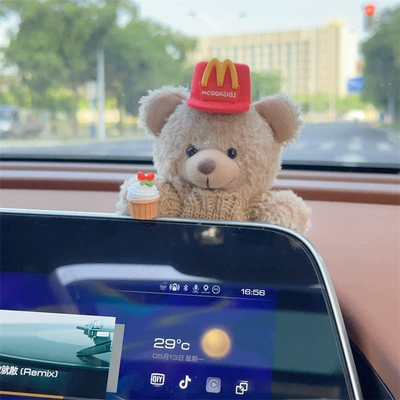 cartoon decoration car accessories — Car ornaments - mcdang-lao-cafe-cute-bear-screen-ornaments
