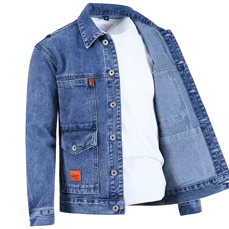 Otoño e invierno forro polar cálido chaqueta de mediana edad marca de moda japonesa de los hombres de gama alta multi-Bolsillo ropa de trabajo suelta más tamaño chaqueta de moda