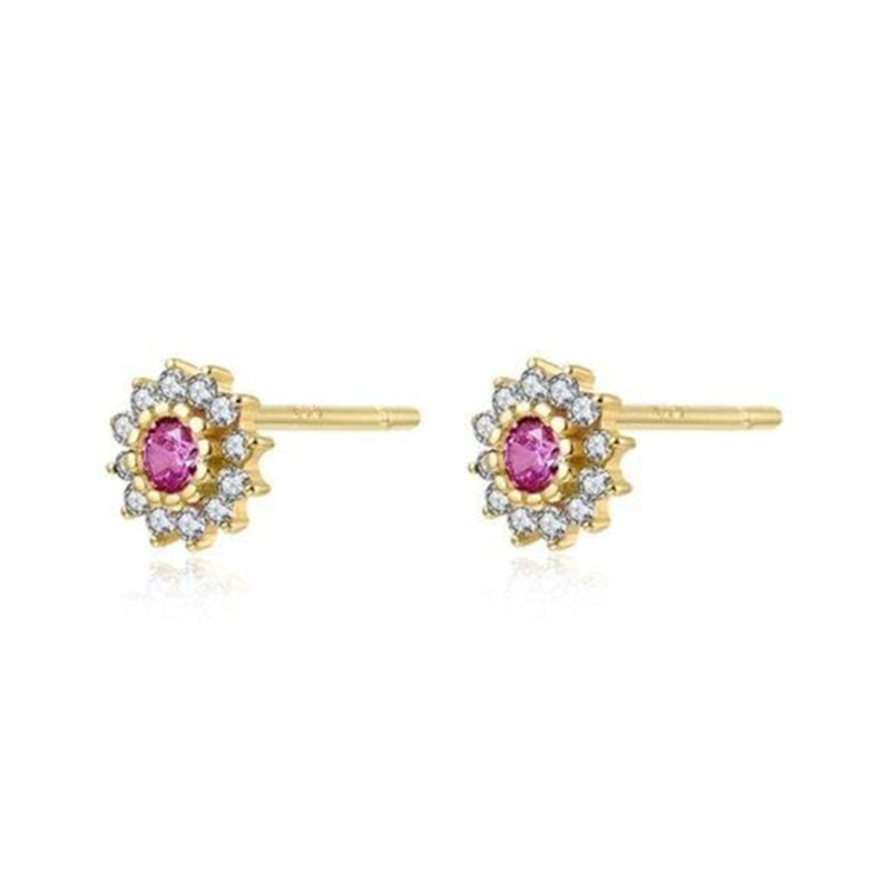 Copper Material Leaf, Star, Flower Pattern Women'S Gender 1 Pair Ins Style Simple Style Leaf Star Flower Copper Plating Inlay Zircon Drop Earrings Ear Studs