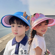 新款儿童空顶帽男女宝宝夏季防晒卡通遮阳帽韩版可爱甜美太阳帽