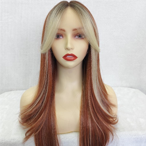 Factory Price New Long Wavy Lace Front Synthetic Wig 24inch High-Quality Heat-Resistant Glue-Free Wig