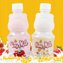河马莉豆奶饮料原味草莓味320ml夏季卡通造型饮品整箱批发