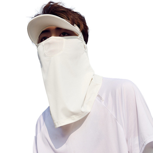Ice Silk Sunscreen Mask Men's Full Face UV Protection Summer Outdoor Cycling Sunshade Neck Neck Face Gini