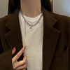 Brand necklace, chain for key bag  hip-hop style, summer clothing, accessories, light luxury style