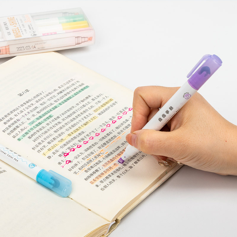 12031H pluma fluorescente lindo estudiante flash mano cuenta pluma rueda mano cuenta pluma no cubre palabra encaje contorno pluma