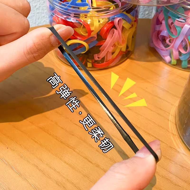 Banda de goma para niños, niñas, bebés, adornos de cabello para niños pequeños, anillo de cabello elástico, banda de goma desechable