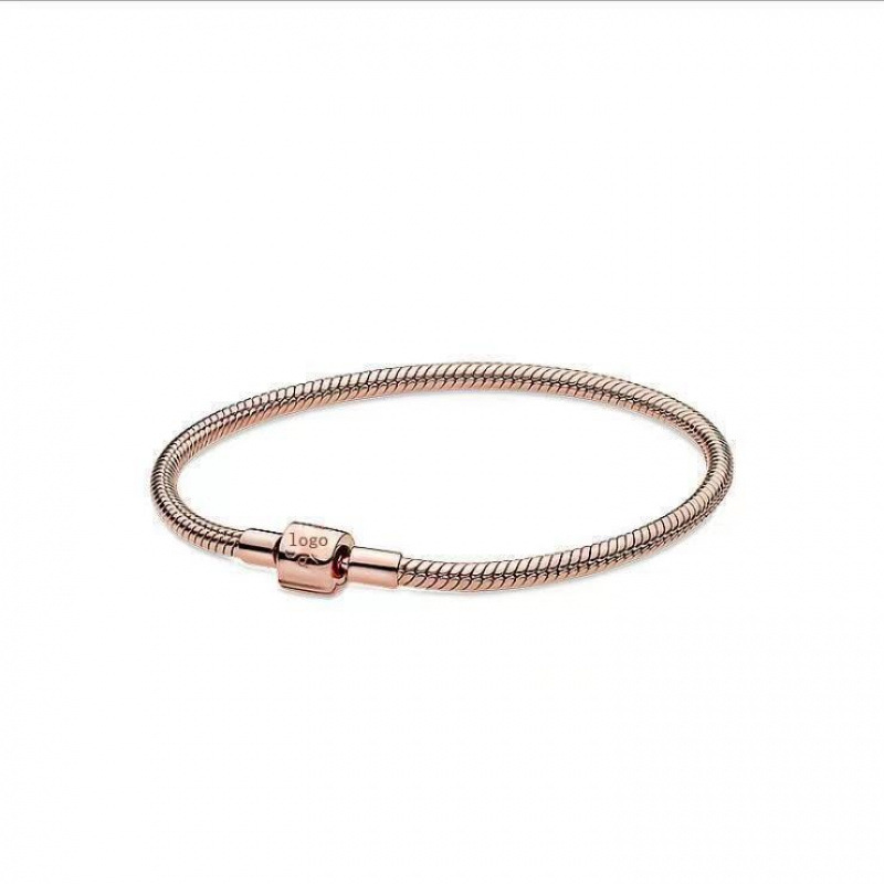 로즈골드 스몰 스퀘어 팔찌-16cm