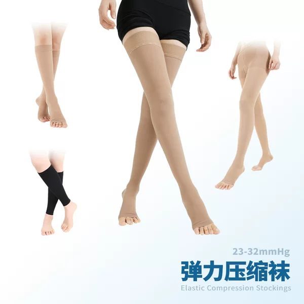 Medical-Grade 20-30Mmhg Secondary Pressure Mid-Length Pantyhose Anti-Varicose Elastic Compression Socks Cross-Border
