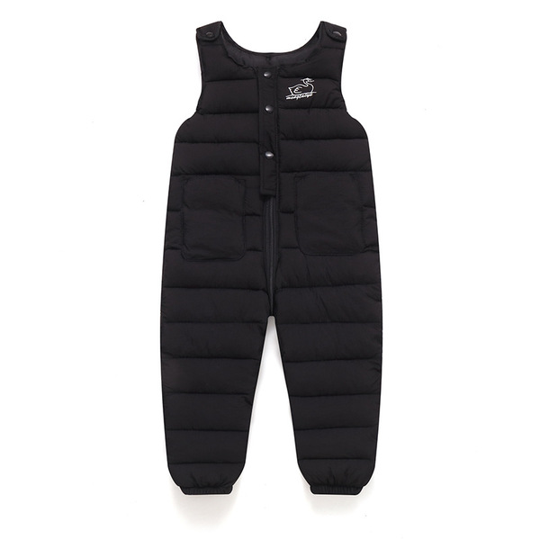 Demi-season children's trousers with down for early age
