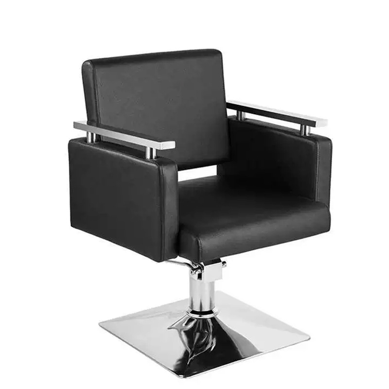 Silla de peluquería transfronteriza silla de peluquería de lujo ligera 360 silla de rotación libre gran chasis silla de corte de pelo silla de peluquería