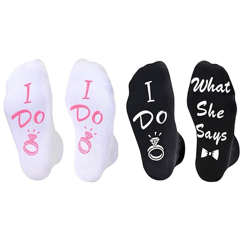 New Amazon cross-border cotton couple ring socks bride and groom engagement wedding gift mid-tube socks wholesale New Amazon cross-border cotton couple ring socks bride and groom engagement wedding gift mid-tube socks wholesale