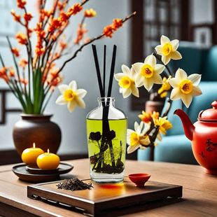 Household Transparent Glass Bottle Non-fire Aromatherapy Essential Oil Bedroom Indoor Rattan Fragrance Expansion Fresh Toilet Deodorant Aromatherapy