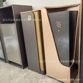 轻奢不锈钢果壳箱单桶小区物业环卫商用景区商用垃圾箱样板间