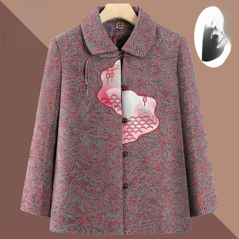 Весенне-осенняя верхняя одежда для женщин среднего и пожилого возраста, свободная верхняя одежда для 60 и 70 лет, модная и стильная одежда для мам, женская одежда для 80 лет.