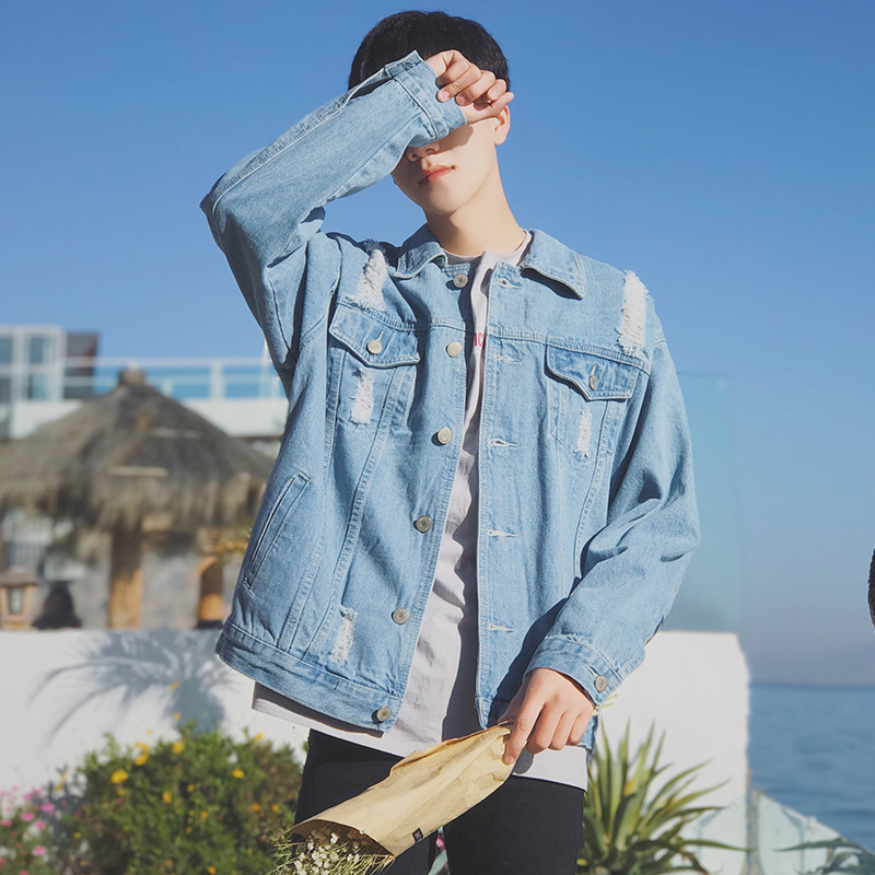 Men's Denim Jacket Spring 2021 New Korean Style Casual Spring Autumn Student Jacket Men's Spring Clothing Men's Denim Jacket Spring 2021 New Korean Style Casual Spring Autumn Student Jacket Men's Spring Clothing