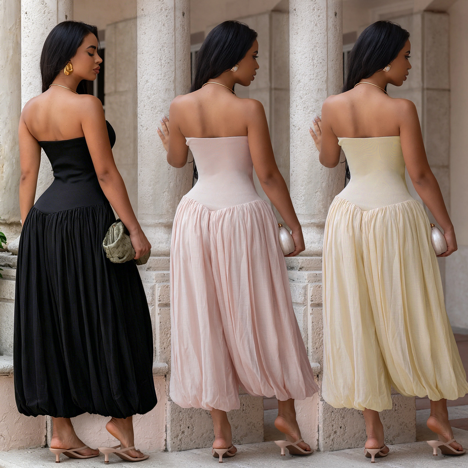 C7717 Aliexpress transfronterizo Amazon Europa y América de moda moda femenina temperamento sexy pechos delgados de moda monjeles