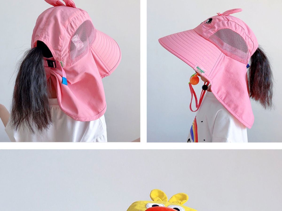 Children Unisex Cute Rabbit Dinosaur Shark Bucket Hat display picture 2