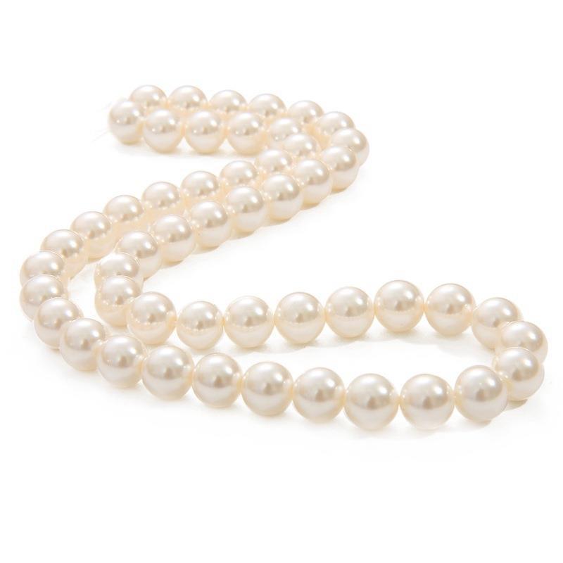 Quality glass round beads pearl