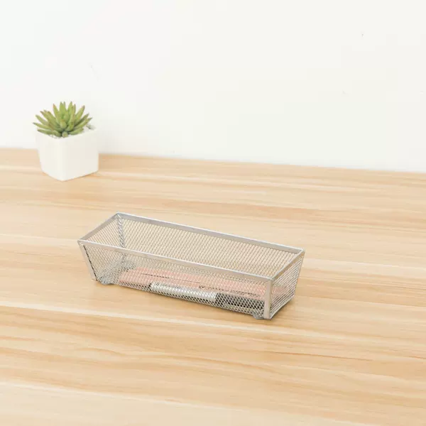 Edge-Wrapped 3inch Storage Basket Export European and American Simple Metal Grid Creative Home Office Stationery Storage Organizer