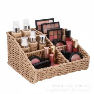 Woven cosmetic storage basket, dressing table, lipstick