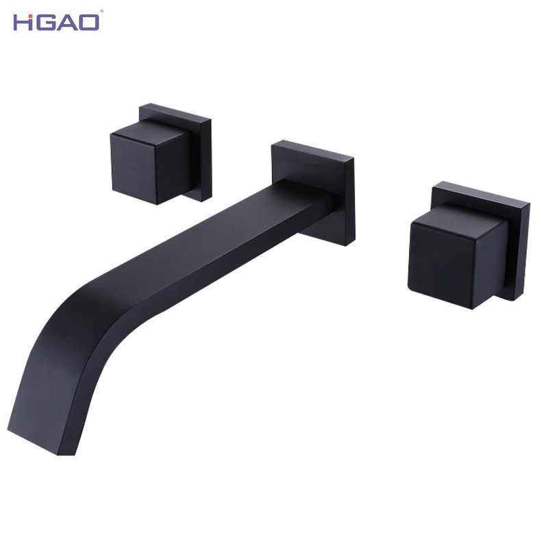 Processing and Custom-Made Wall-Mounted Double-Handle Three-Hole Faucet Amazon Wholesale Bathroom Hotel Basin Mixing Faucet Processing and Custom-Made Wall-Mounted Double-Handle Three-Hole Faucet Amazon Wholesale Bathroom Hotel Basin Mixing Faucet
