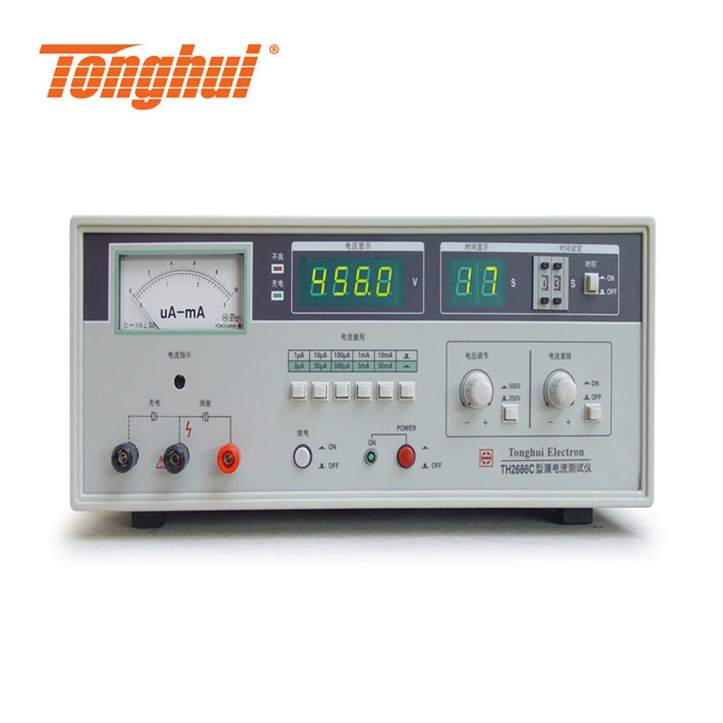 Tonghui TH2686C Измерительное напряжение 500V электролитический конденсатор Тестер тока утечки TH2686N Тест конденсатора