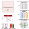 X6 pink [comes with 1 roll of printing paper + 5 rolls of thermal paper + 5 rolls of stickers + 3 rolls of color paper + 6 watercolor pens + stickers]