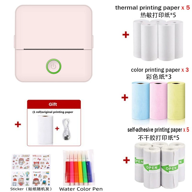 Handheld Wireless Printer X6, Bluetooth Mobile Photo Printer, Compact Portable 135×60×155mm