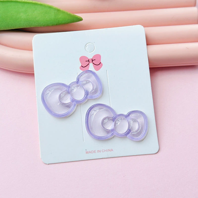 Accesorios para Decoración de Fundas de Teléfono Móvil, Pegamento en Crema, Parches Decorativos, Borde Dulce, Acrílico Transparente Tipo Gelatina, Lazos