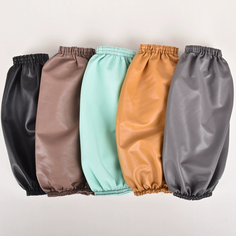 Фабрика оптовая продажа PU мягкая кожа нарукавник анти-масло охраны труда рукав оптовая случайный цвет