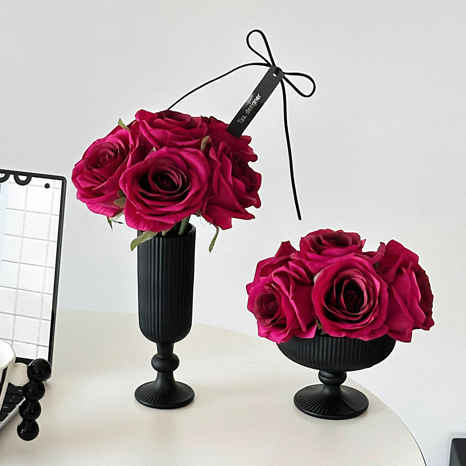 Scandinavian Ins Style Glass Vase Accessible Luxury Flower Arrangement High-End Home Decoration Water Culture Hydroponic Vase Entrance Ornaments