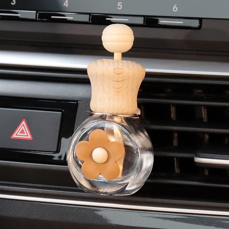 Fragancia de coche, líquido volátil, botella vacía, aceite esencial de aromaterapia autoinstalado, aire acondicionado, salida de aire, té blanco, fragancia ligera, dibujos animados duraderos, lindo